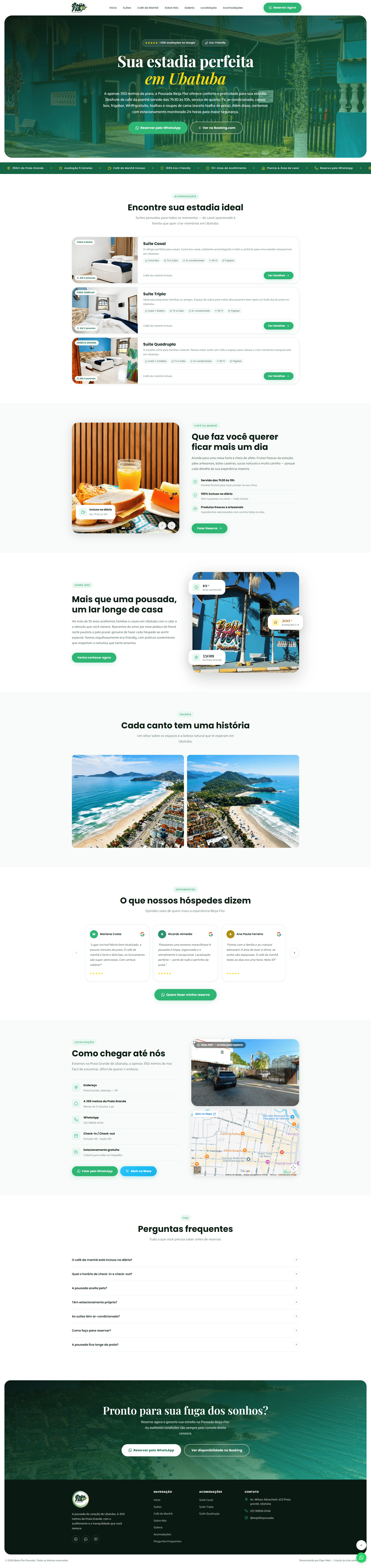 Beija-flor Pousada — Flyer Web